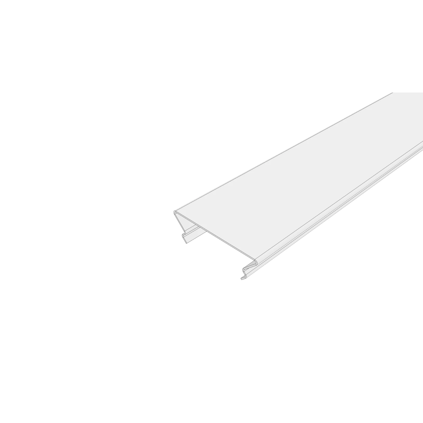 Newlec Lighting Trunking Cover 50mm 2m PVC White - Image 2