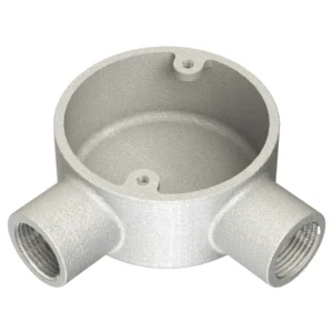 Metpro 32mm Steel Conduit 90 ° Right Angle Box Galvanised