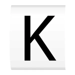 Critchley Letter K Black On White Critchley Z15 Straight Cable Markers For 3.8-6.3mm Cable Diameter