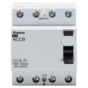 Crabtree 100A 100mA 4P Type AC TD RCCB