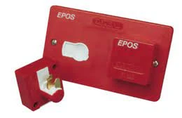 Legrand Electrak Electronic Point of Sale Double Shuttered 13A Unswitched Twin Socket Outlet with 1 x 5A Fused Key Plug Red