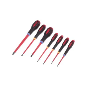 Bahco Screwdriver Set Pozidriv Slotted Insulated 7 Piece