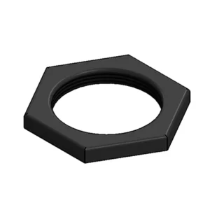 Metpro Light Pattern Hexagonal Locknut 20mm Black Enamel