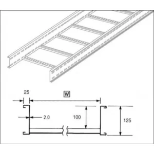 Unistrut Ladder Rack Cable 300X125mmx6M Steel Hot Dipped Galvanised