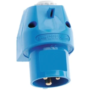 CEENorm Appliance Inlet Surface 2P+E IP44 16A V Blue Hinged Lid