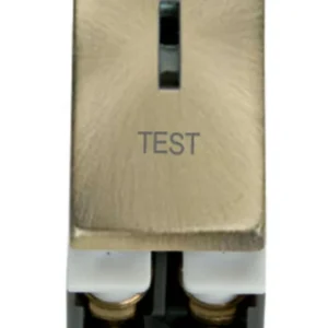 Click Scolmore Emergency Test Antique Brass 10AX Double Pole Keyswitch Module