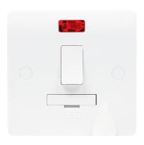 Newlec White Slimline Curved 13A Switched Fused Spur Connection Unit With Neon