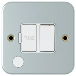 Newlec Metal Clad 13A Double Pole Switched Fused Spur/Flex Outlet