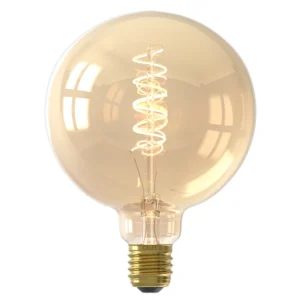 Calex Flex Filament Globe 3.8W E27 G125 Gold 2100K Dimmable