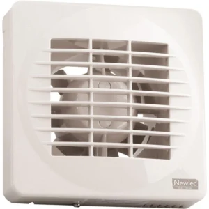 Newlec Wall/Window Axial Fan Standard 100mm White