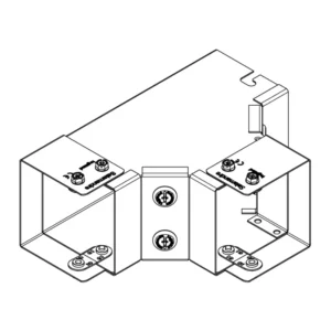 Legrand Tee 1 Comp Inside Lid Gusset 75 x 75mm Steel Pre-Galvanised IP4X