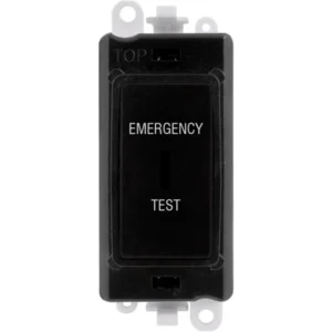 Click Scolmore Switch DP Key Emergency Test Module 20Ax Black Black Insert
