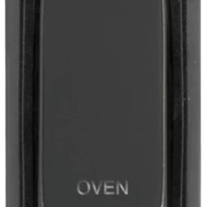 Click Scolmore Oven Laser Etched Black Frame 20AX Black Nickel Double Pole Switch Module