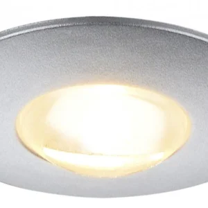 SLV DEKLED recessed light round silver metallic 1W LED warm white 3000K