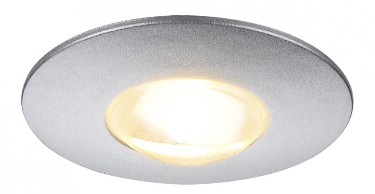 SLV DEKLED recessed light round silver metallic 1W LED warm white 3000K
