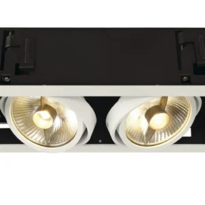 SLV KADUX 2 ES111 downlight square matt white max. 2x50W