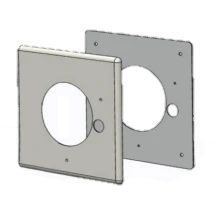 Xpelair Simply silent wall adapter kit, 150-100mm with duct size 102mm, Silver finish - Image 2