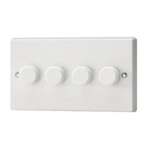 Varilight Trailing Edge Push Dimmer 4 Gang 1/2W 4 X 250W/Va