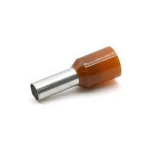 Newlec 10mm² Pre-Insulated Crimp Bootlace Ferrule 12mm Brown