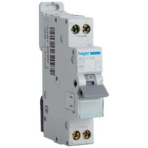 Hager MCB Single Pole Single Neutral Type C 32A 6kA 1 Module