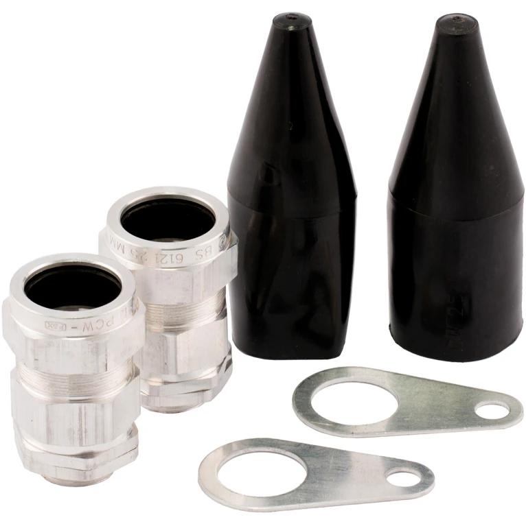 SWA Gland Pack Premier Outdoor Cable (Pack Of 2) 25mm Aluminium Shroud/Earth Tag/Locknut - Image 2
