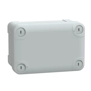 Schneider Electric ABS Box IP66 IK07 RAL7035 Internal H125W80D65 External H138W93D72 Opaque Cover H20