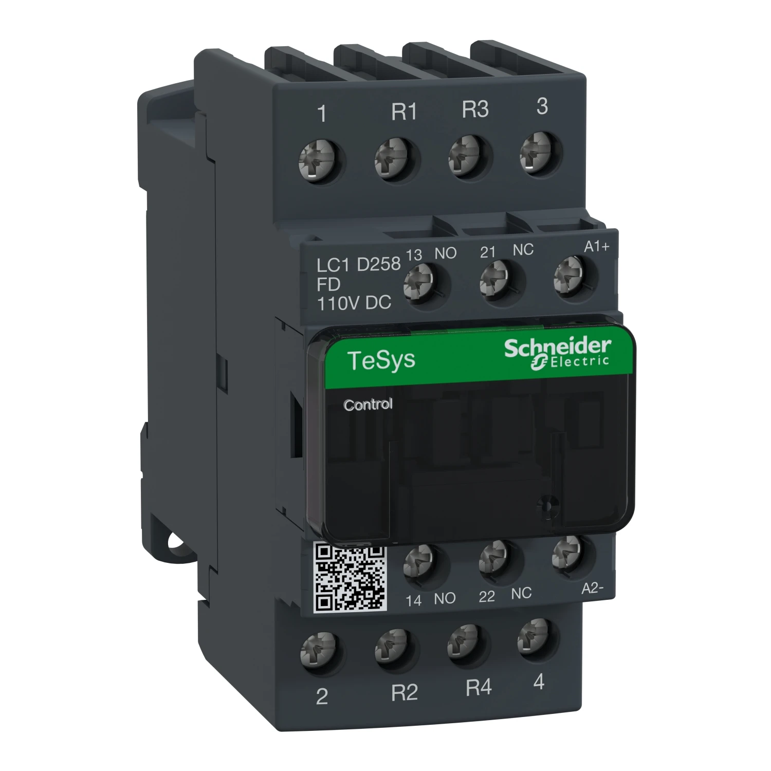 Schneider Electric Tesys D Contactor 4P (2 NO + 2 NC) AC-1 <= 440V 40A 110V DC Coil - Image 2