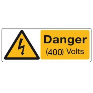 Cablecraft Rigid PVC Labels 50 x 20mm "Danger 400 Volts" (pack=5)