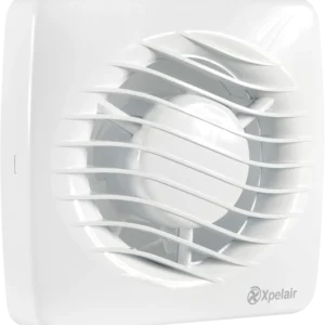 Xpelair Simply Silent 12v Low Voltage Axial Extract Fan 100mm Standard Square Cover - White