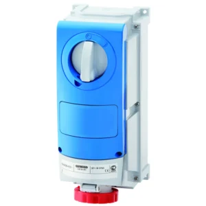 Gewiss Socket Watertight Vertical Int/Locked Triple Pole Neutral+Earth 63A 380V Back IP66