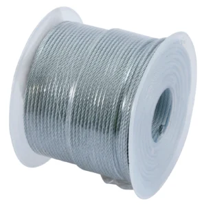 Newlec Catenary Wire Suspension Cable 3mm x 100 Metre Drum Galvanised Mild Steel