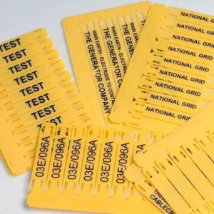 Therma-mark Yellow Therma-Mark Markers - 10 Markers - Dimensions: 44mm x 8mm - Printable Area: 27mm x 6mm