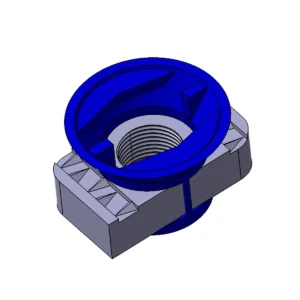 Newlec Channel Nut Easy Fit Springless M6 Thread Bright Zinc Plated [Pack=10]