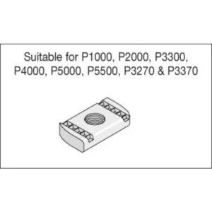 Unistrut Channel Nut No Spring M12 Steel Hot Dipped Galvanised