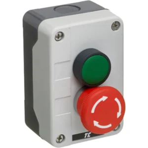 Europa Green / Emergency Stop + 1N/O + 1N/C 2 Position Plastic Control Station IP65