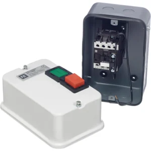 Europa Starter Motor Dol 2 Button Enclosure 12A 5.5Kw 240V Metal No Overload