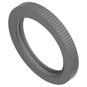 Newlec Lockring Milled Edge 32mm Bright Zinc Plated
