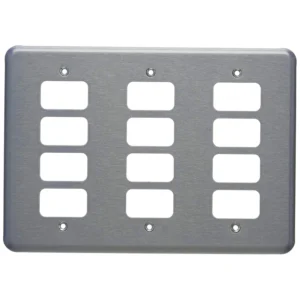 MK Electric Front Plate 12 Module 206X146mm Brushed Chrome