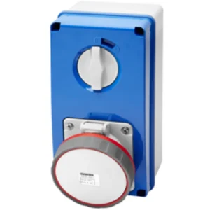 Gewiss Socket 3P+N+E Vertical Interlock 63A 400V Red Owb 6H Cbf