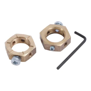 Newlec Earthing Nut Self Cutting 25mm Brass (Pack=2)