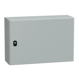 Schneider Electric Spacial S3D Plain Door Enclosure with Mounting Plate H400xW600xD200 IP66 IK10 RAL7035