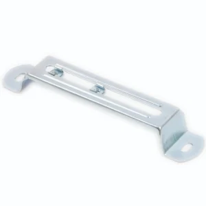 Newlec Cable Tray Top Hat Bracket 150mm Steel With Captive Fixing Nuts Bright Zinc Plated