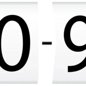 Easi-Lok 200 of Each 0-9 Black on White Easi-Lok Cable Markers - Loose Refill Packs