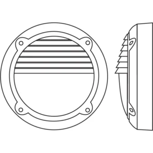 ASD Luminaire Mini Louvre LED PIR 8.5W 283X113mm Black Opal