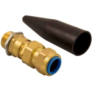 Unicrimp Cable Gland Ae1W Locknut Shroud&Earthtag 25mm Brass Pack Of 2