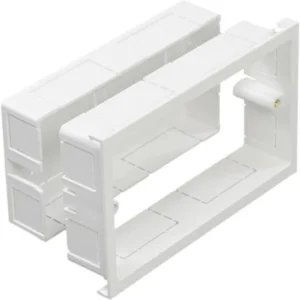 Newlec Adjustable Dado Back Box 30–50 Mm Twin Gang White