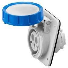 Gewiss Socket 2P+E 6H 10° Flush Mounting 32A 230V 50/60Hz Blue Halogen Free