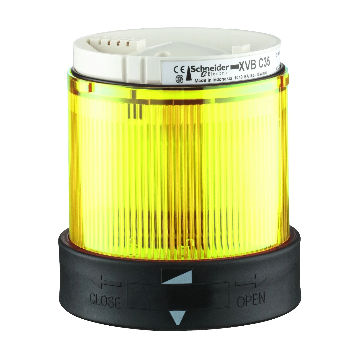Schneider Electric Ø 70mm illuminated unit with light diffuser, steady, yellow, IP65, 24 - Image 3