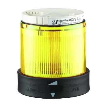 Schneider Electric Ø 70mm illuminated unit with light diffuser, steady, yellow, IP65, 24 - Image 4