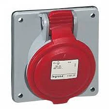 Legrand Socket 2P+E Panel IP44 32A 400V Red